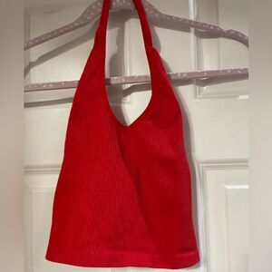 Saucy Red Halter Crop!